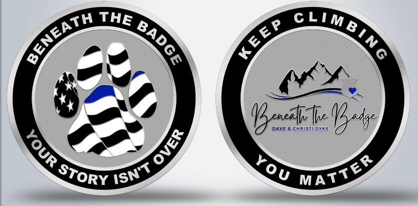 Beneath the Badge Challenge Coin mockup.